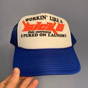 Sicko Laundry Trucker Hat Blue/White